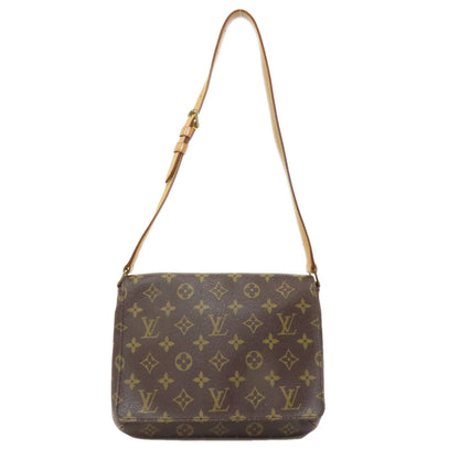 LOUIS VUITTON Shoulder Bag M51257 Monogram canvas Brown Musette Tango S Women Used Authentic