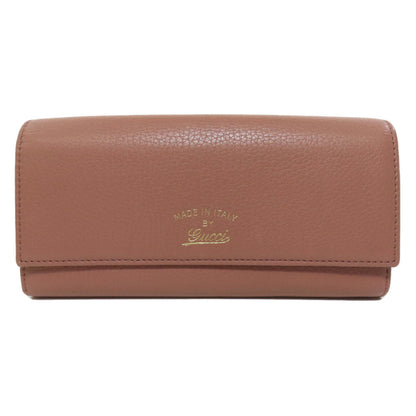 GUCCI Long Wallet Purse 376186 leather pink Swing Women Used Authentic