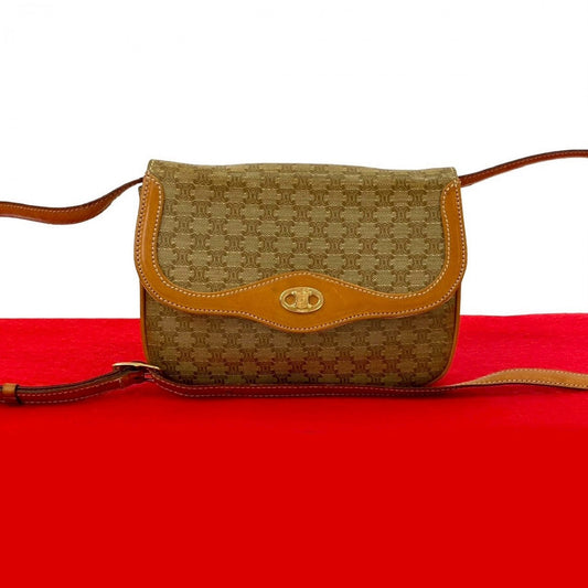 CELINE Shoulder Bag leather Brown