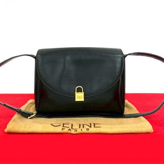 CELINE Shoulder Bag leather black
