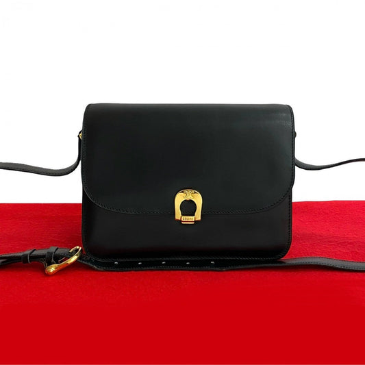 CELINE Shoulder Bag Calfskin black