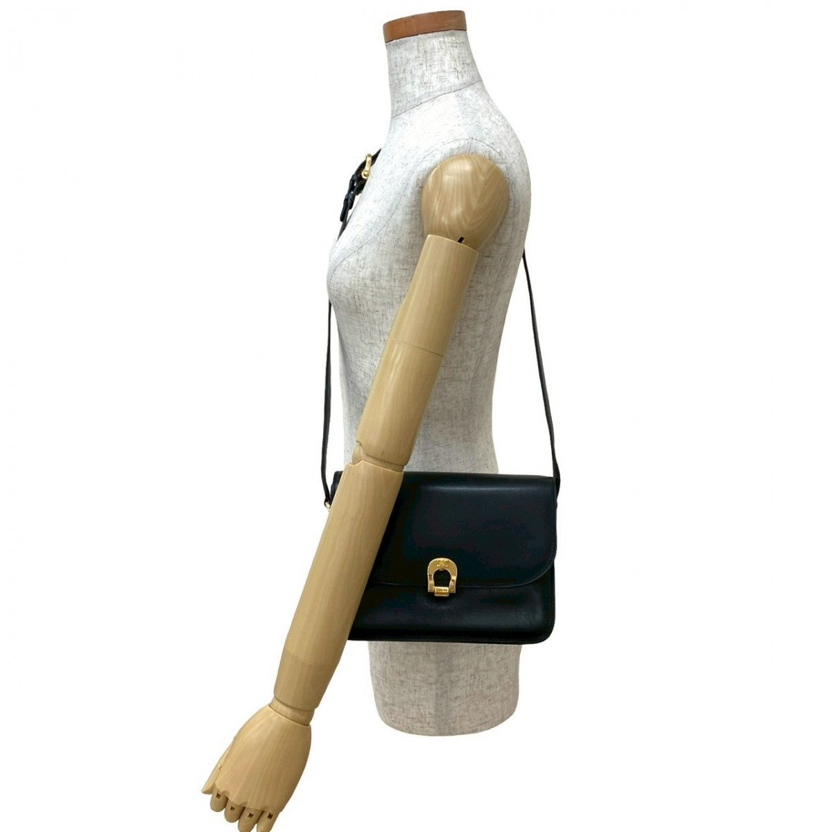 CELINE Shoulder Bag Calfskin black