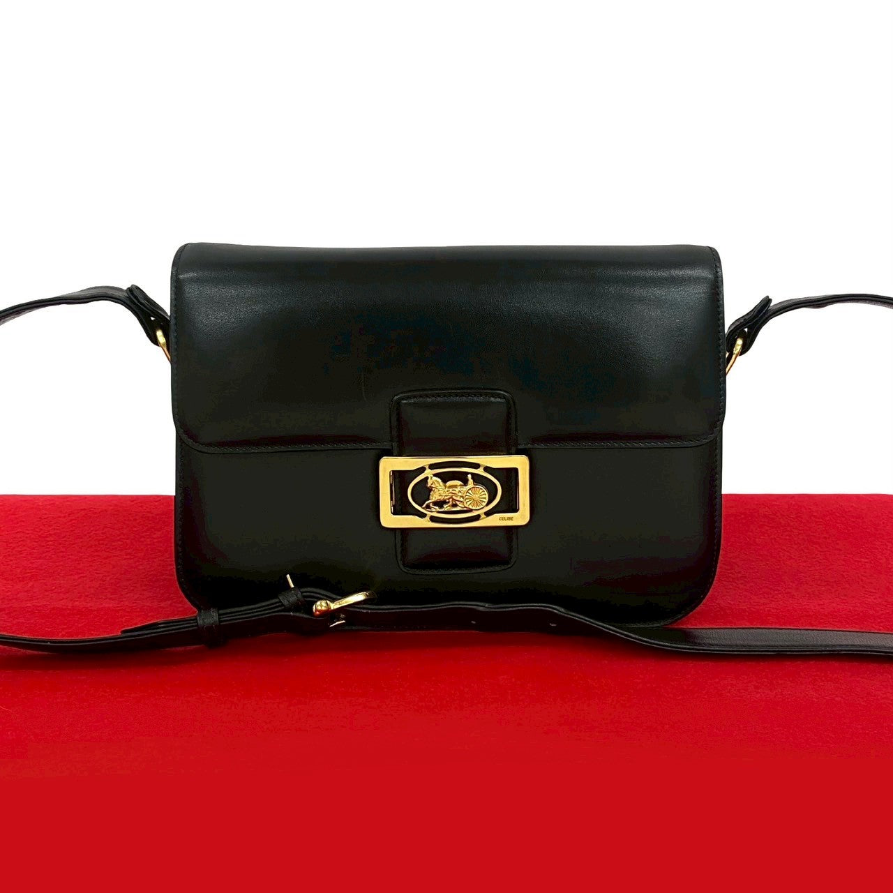 CELINE Shoulder Bag Calfskin black