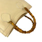 GUCCI Handbag leather beige Bamboo