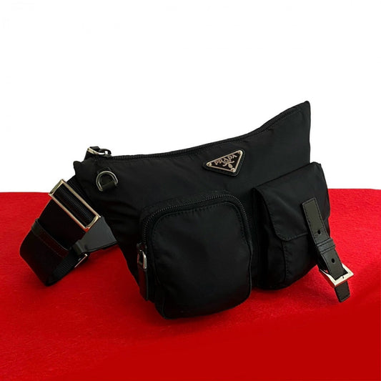 PRADA Sling bag leather black
