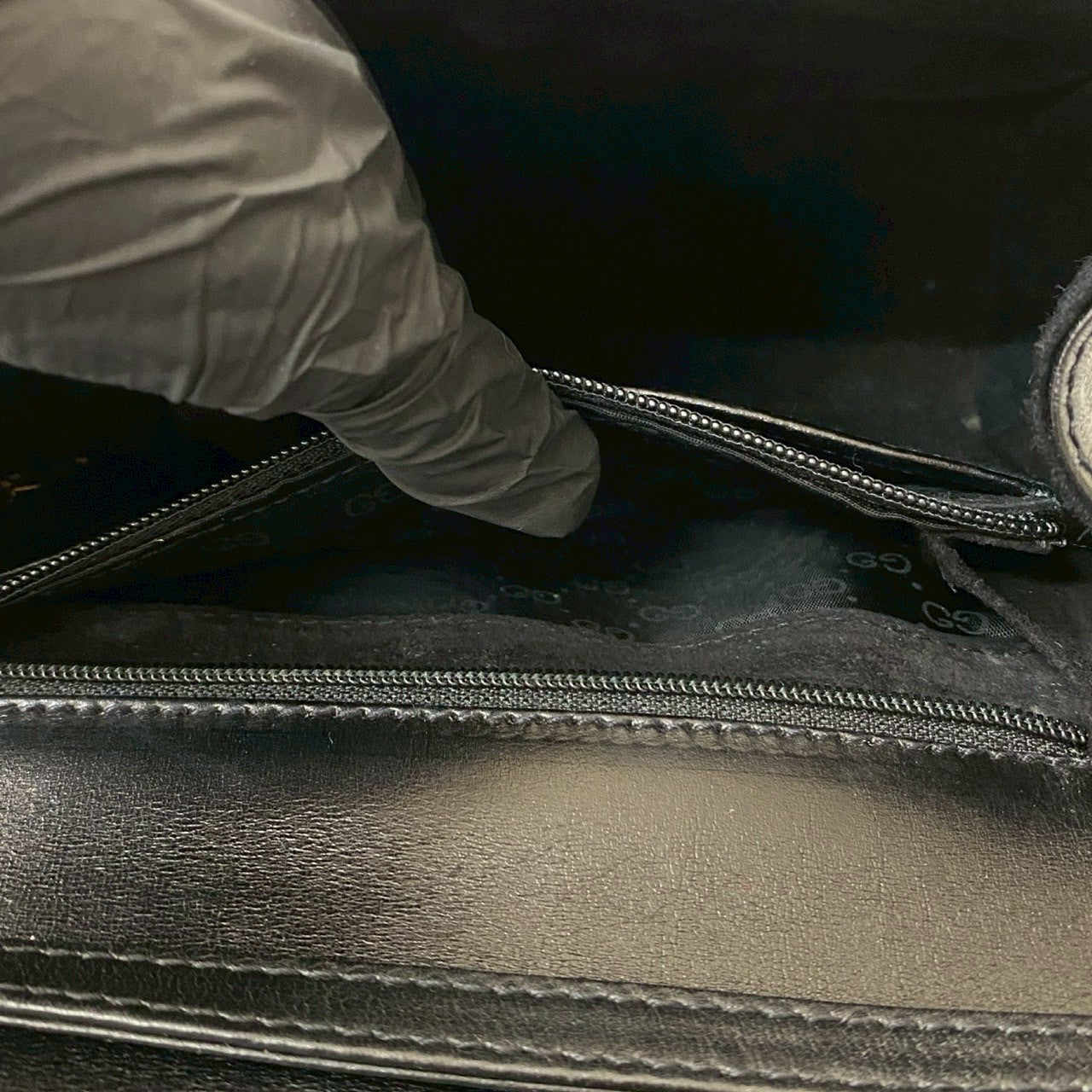 GUCCI Shoulder Bag leather black