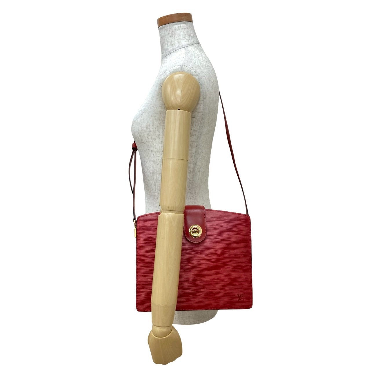 LOUIS VUITTON Shoulder Bag Epi Leather Red Epi Capuchin