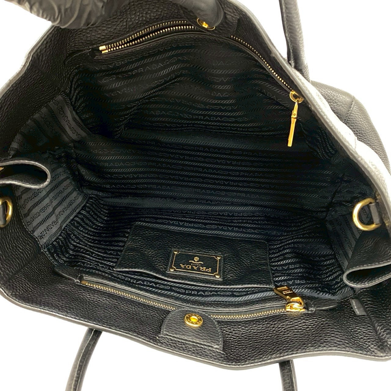PRADA Shoulder Bag leather black
