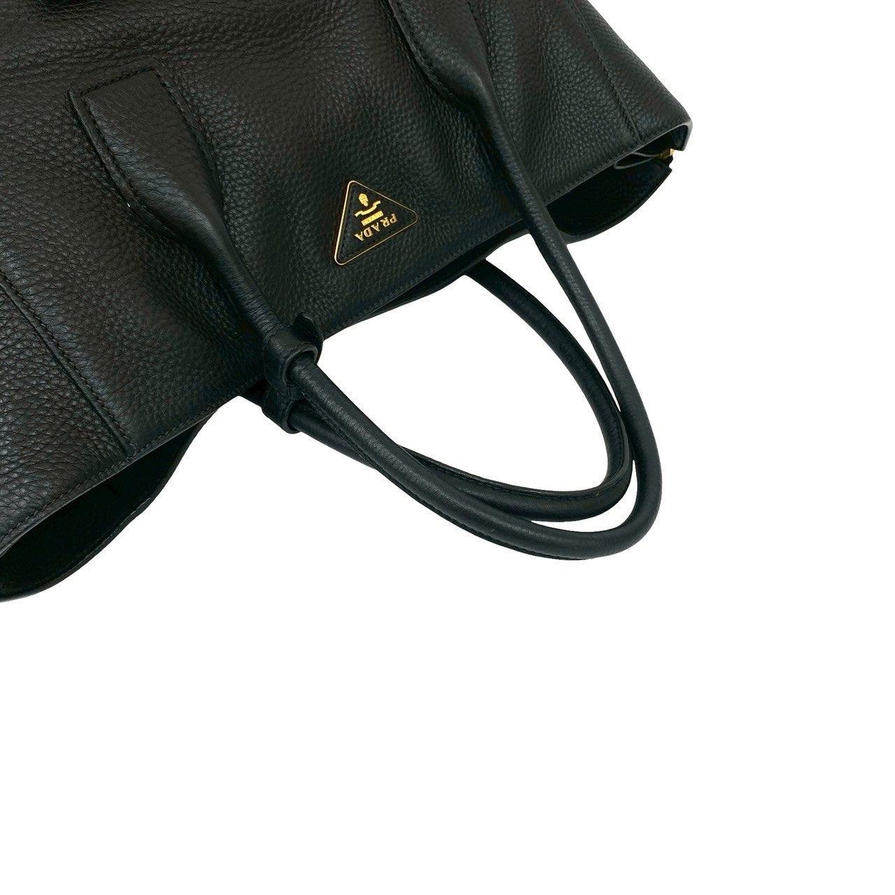 PRADA Shoulder Bag leather black