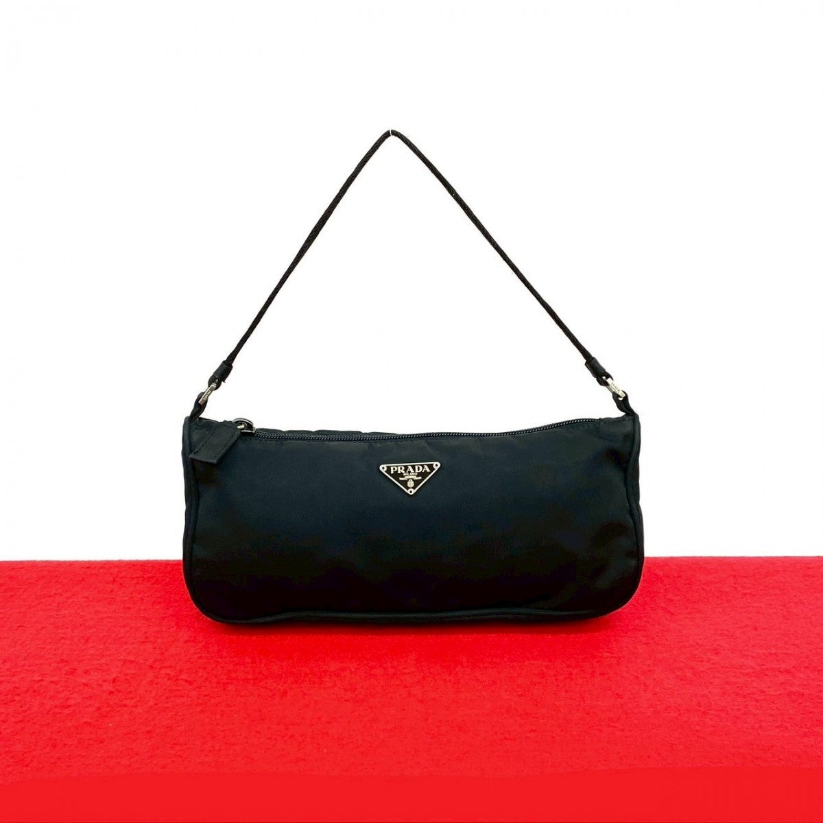 PRADA Handbag Nylon black