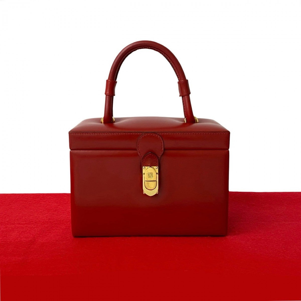 LOEWE Handbag leather Red