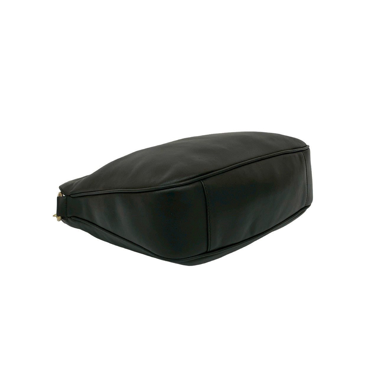 GUCCI Shoulder Bag leather black Bamboo