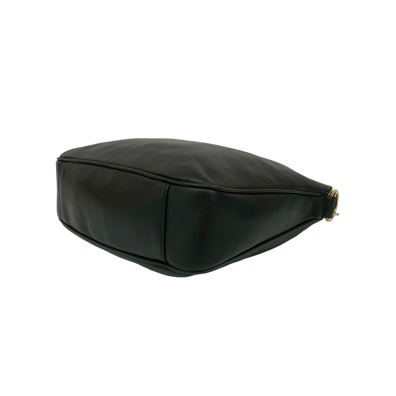 GUCCI Shoulder Bag leather black Bamboo