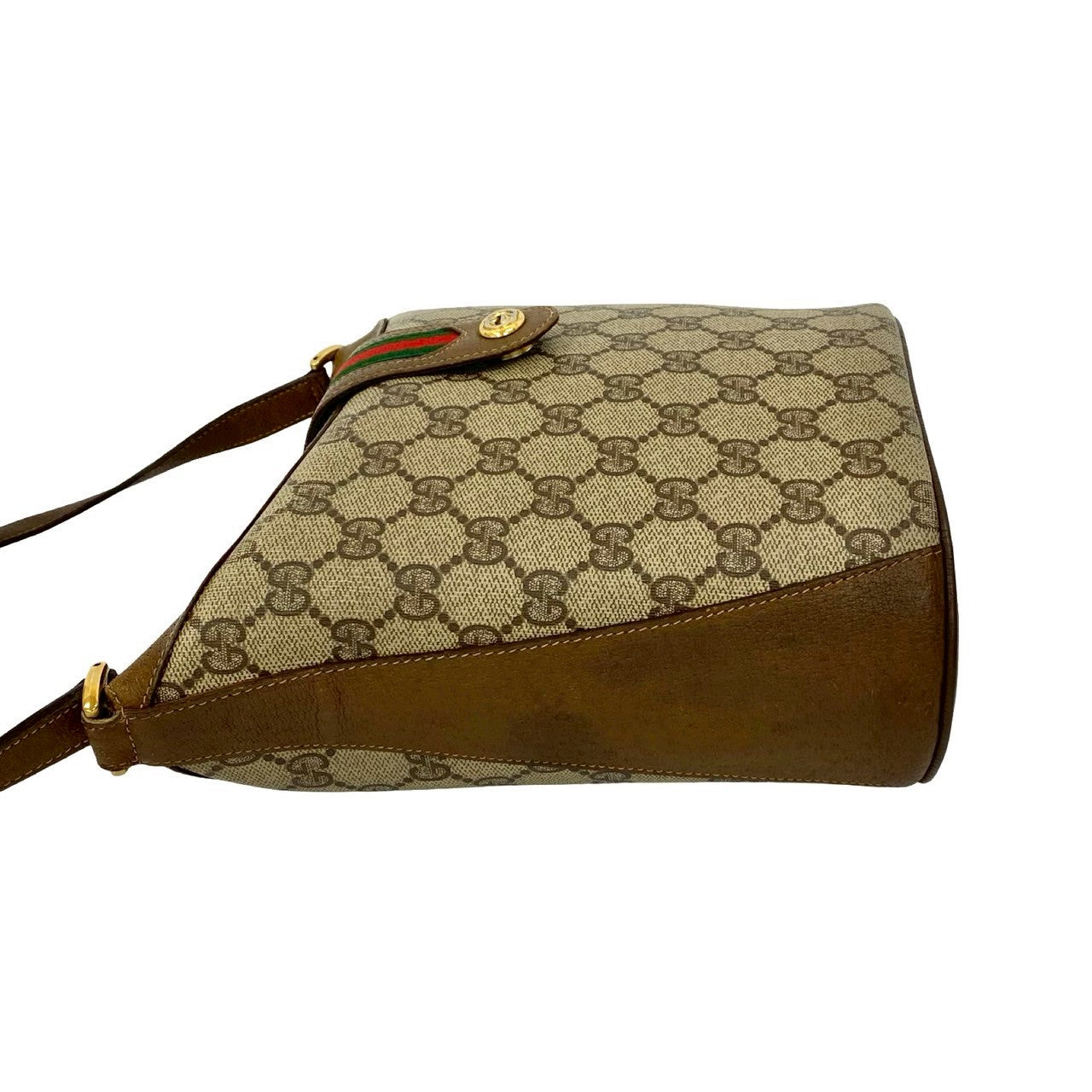 GUCCI Shoulder Bag leather Brown Sherry line