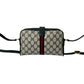 GUCCI Shoulder Bag leather Navy Sherry line