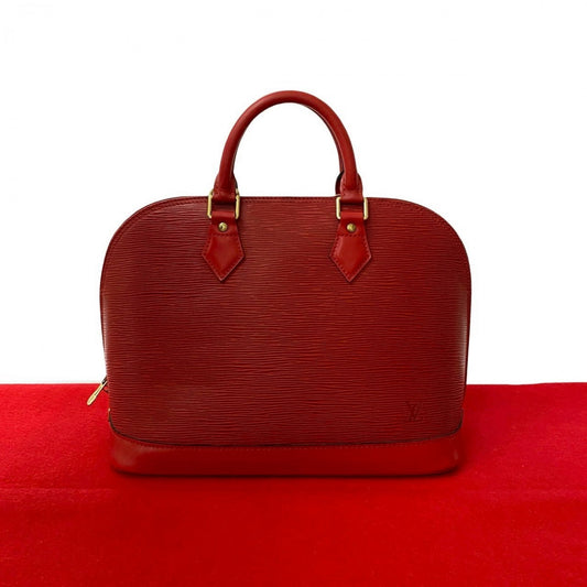 LOUIS VUITTON Handbag Epi Leather Red Epi Alma PM