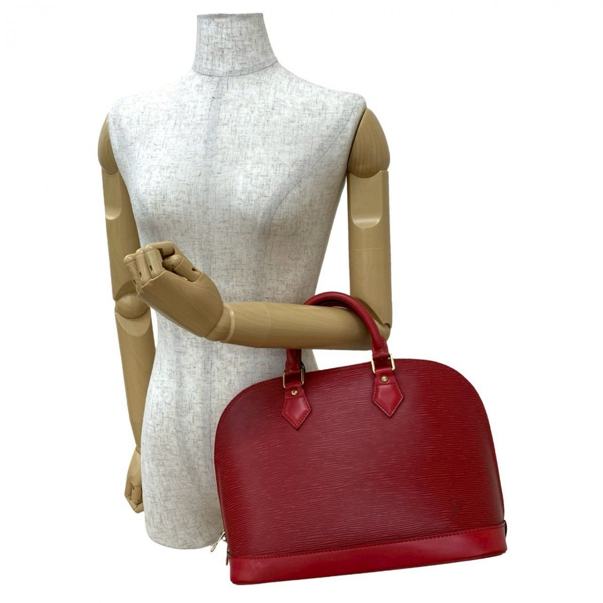 LOUIS VUITTON Handbag Epi Leather Red Epi Alma PM