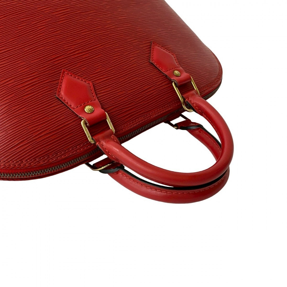 LOUIS VUITTON Handbag Epi Leather Red Epi Alma PM