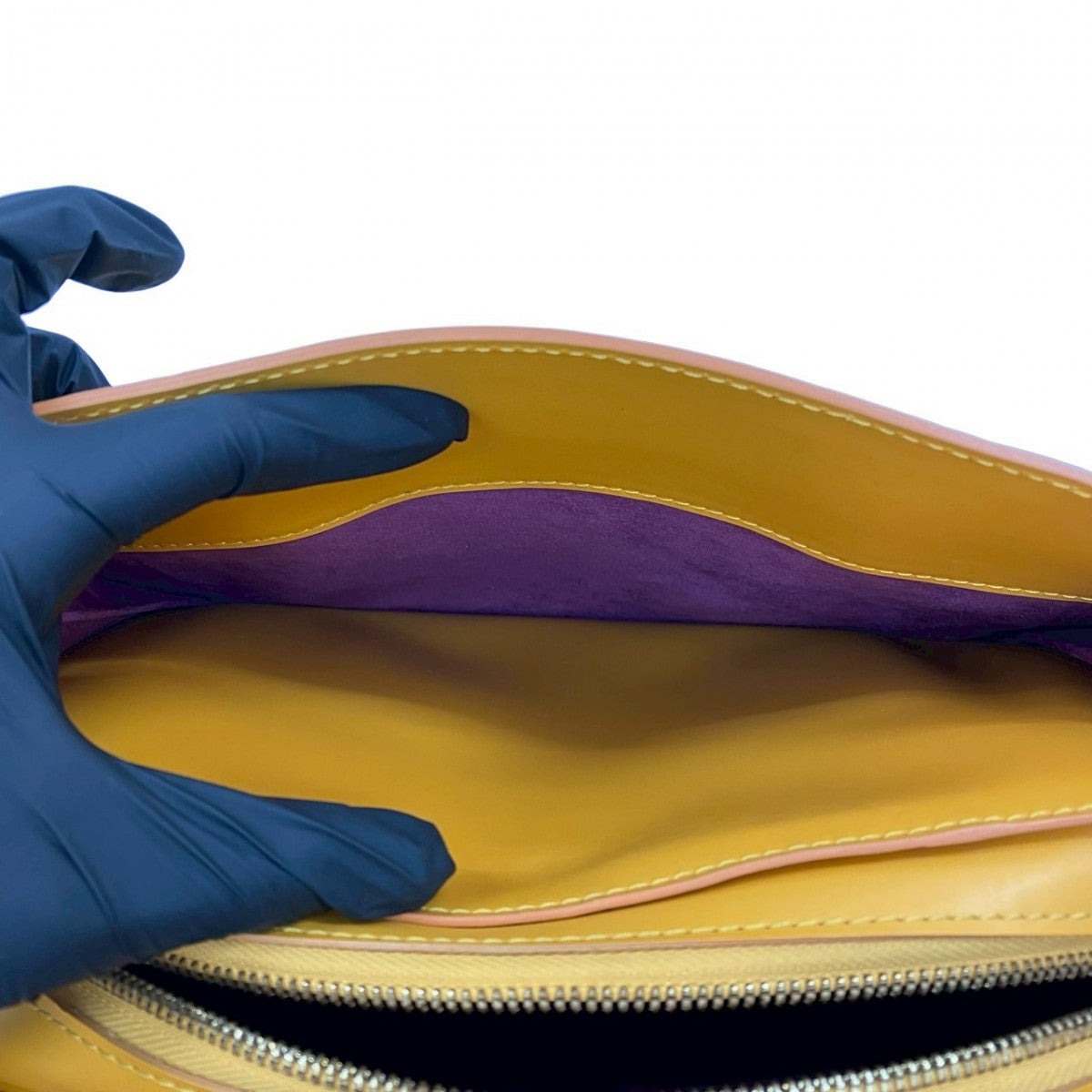 LOUIS VUITTON Handbag leather yellow Epi Ponneuf