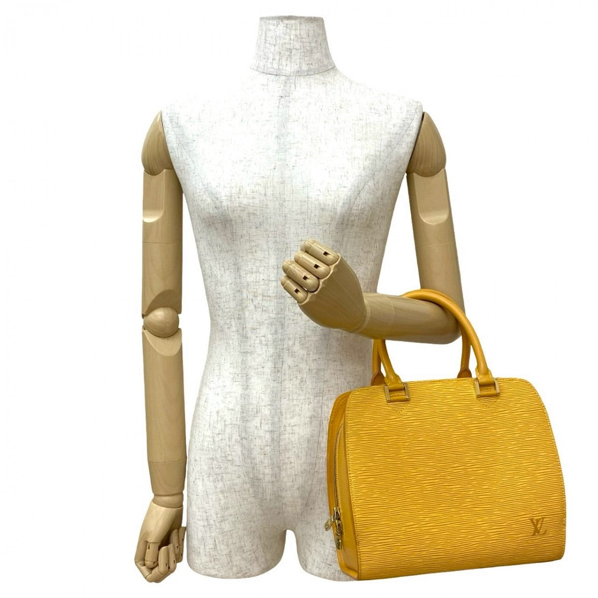 LOUIS VUITTON Handbag leather yellow Epi Ponneuf