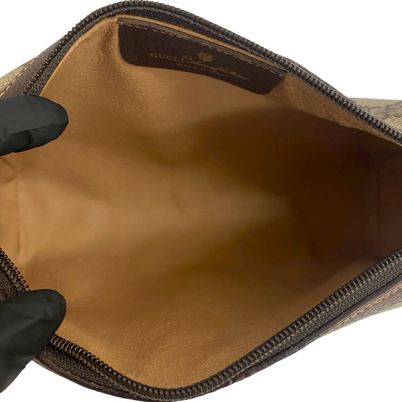 GUCCI Shoulder Bag leather Brown Sherry line