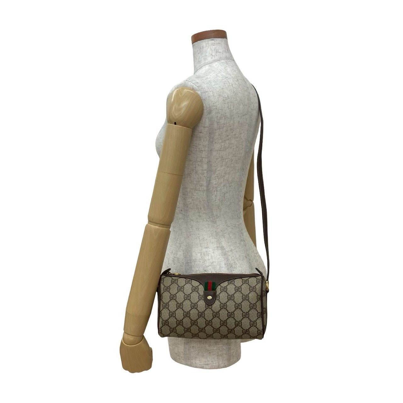 GUCCI Shoulder Bag leather Brown Sherry line