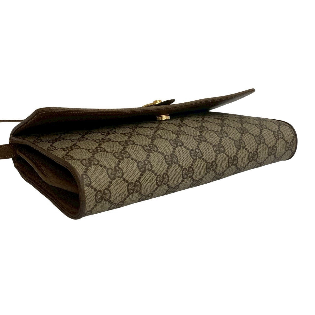 GUCCI Shoulder Bag leather Brown