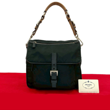 PRADA Handbag leather black