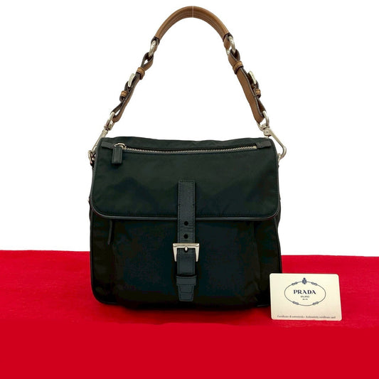 PRADA Handbag leather black