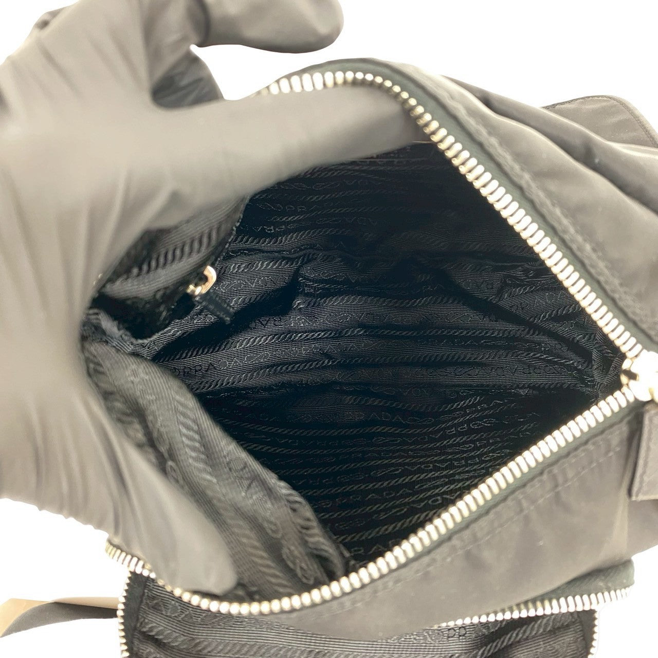 PRADA Handbag leather black