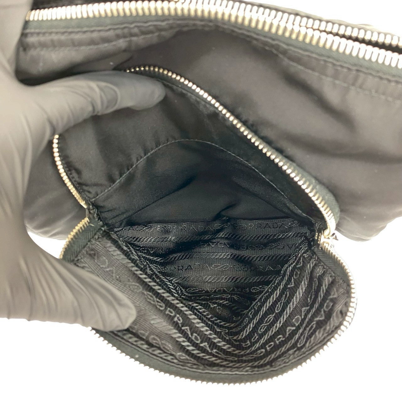 PRADA Handbag leather black