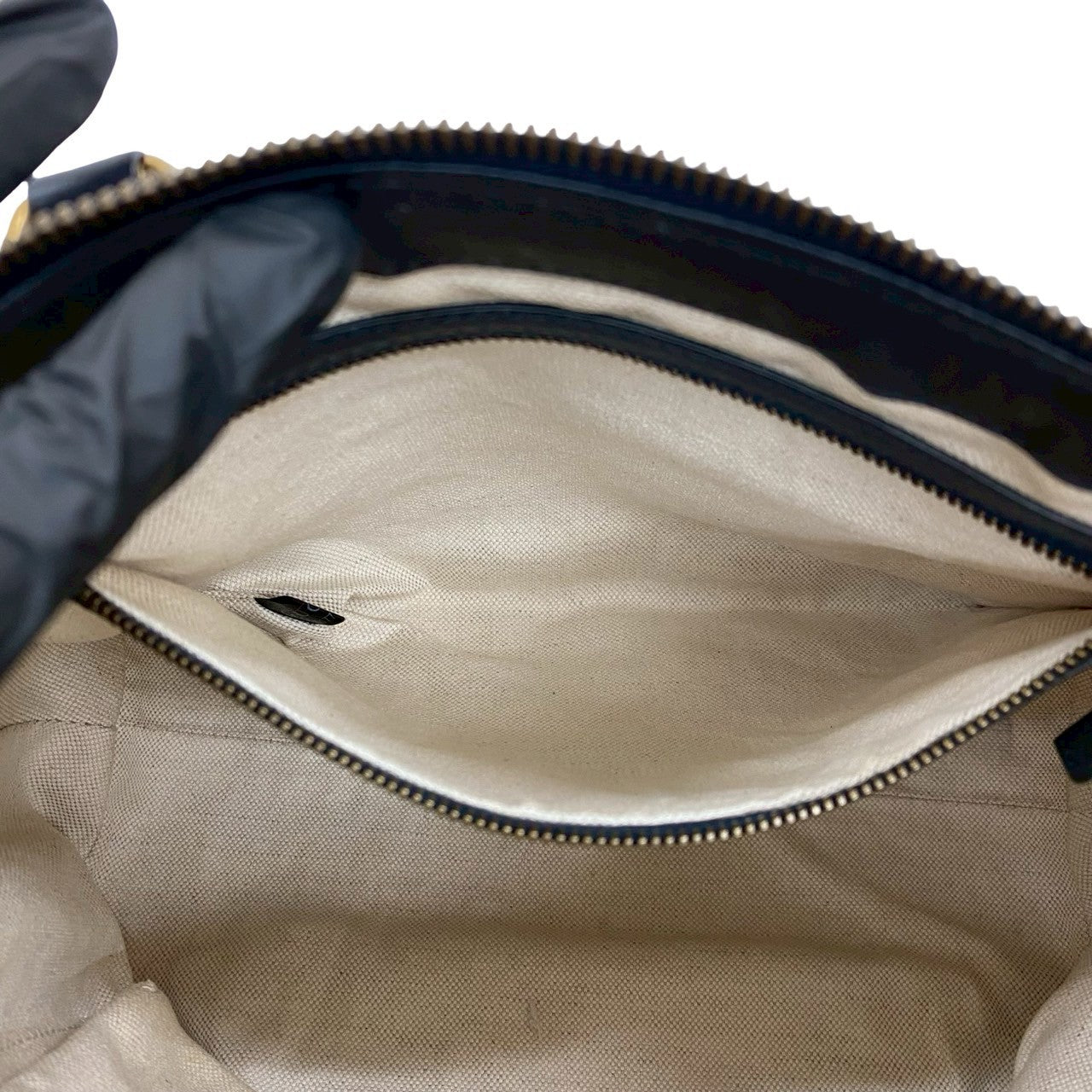 GUCCI Handbag canvas Navy Sherry line