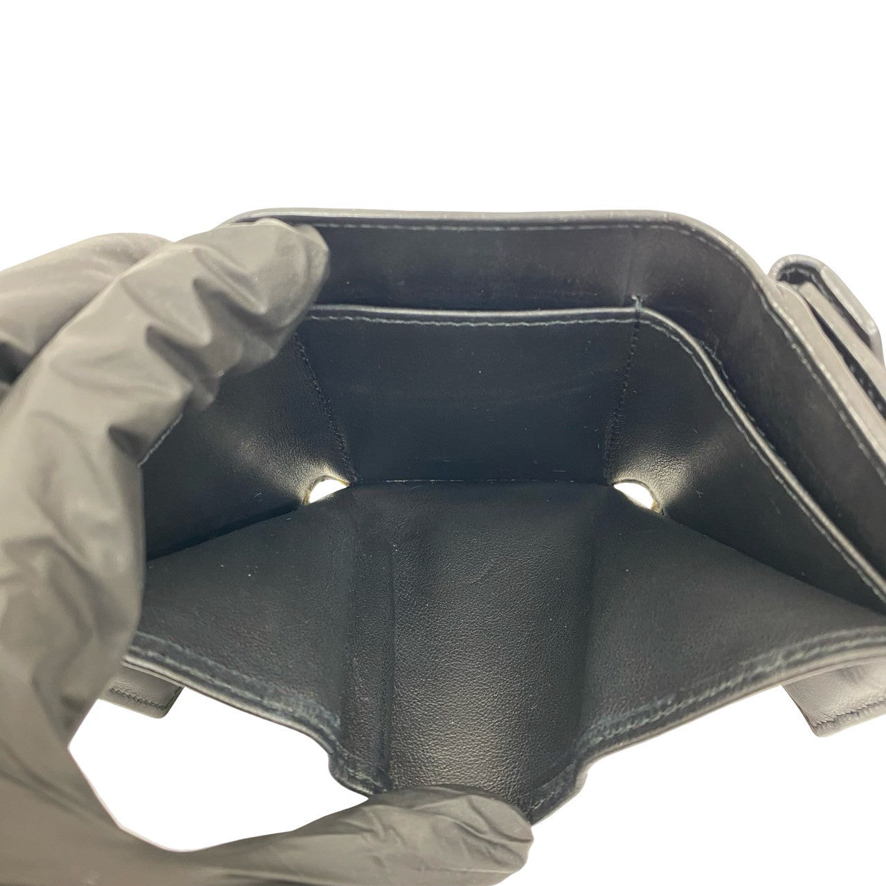 PRADA Tri-fold wallet leather black