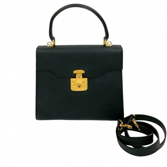 GUCCI Shoulder Bag leather black