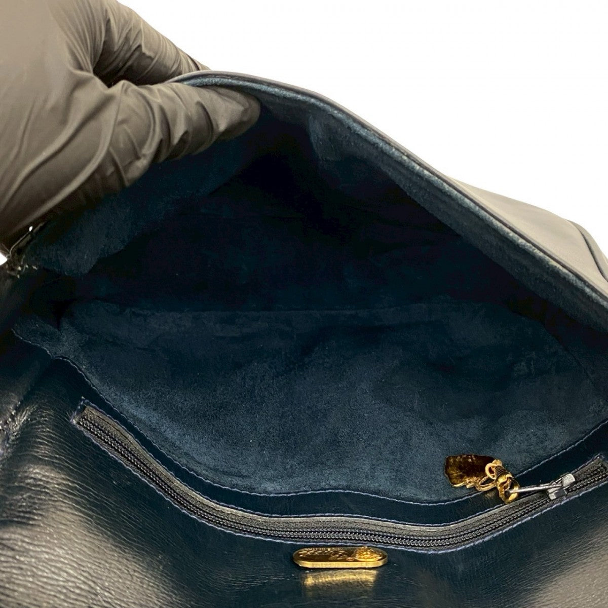 GUCCI Shoulder Bag Calfskin Navy