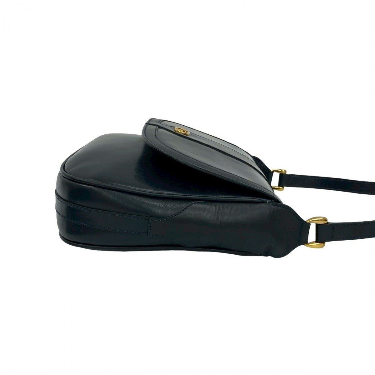 GUCCI Shoulder Bag Calfskin Navy