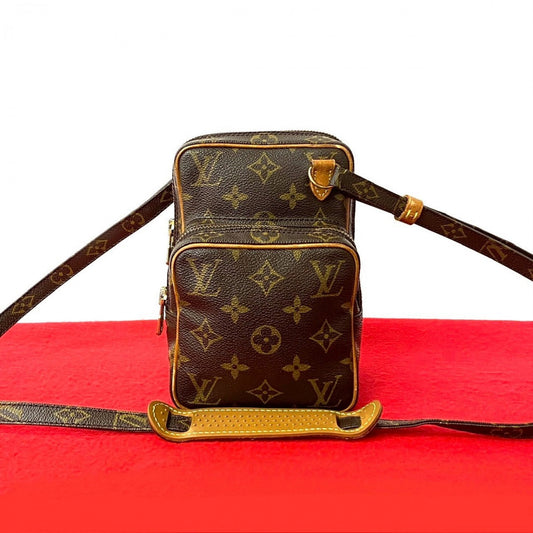 LOUIS VUITTON Shoulder Bag leather Brown Monogram Amazone