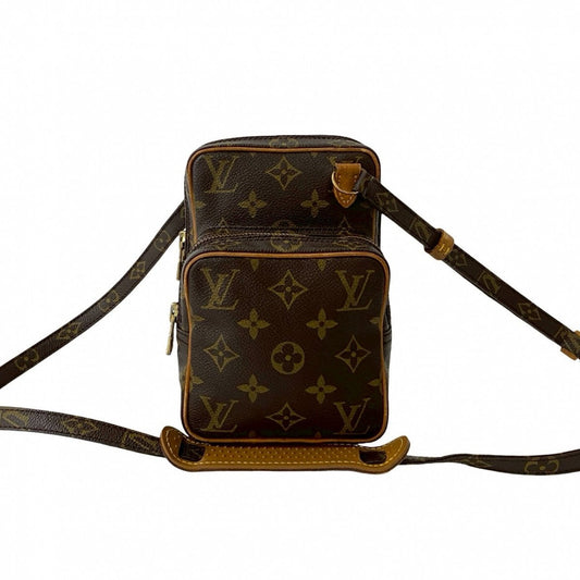 LOUIS VUITTON Shoulder Bag leather Brown Monogram Amazone