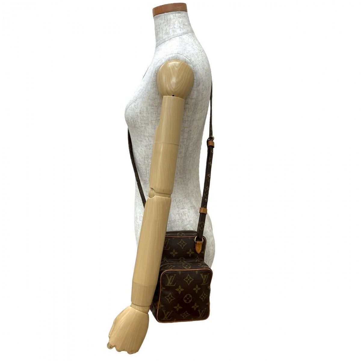 LOUIS VUITTON Shoulder Bag leather Brown Monogram Amazone
