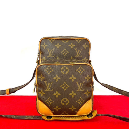 LOUIS VUITTON Shoulder Bag leather Brown Monogram Amazone