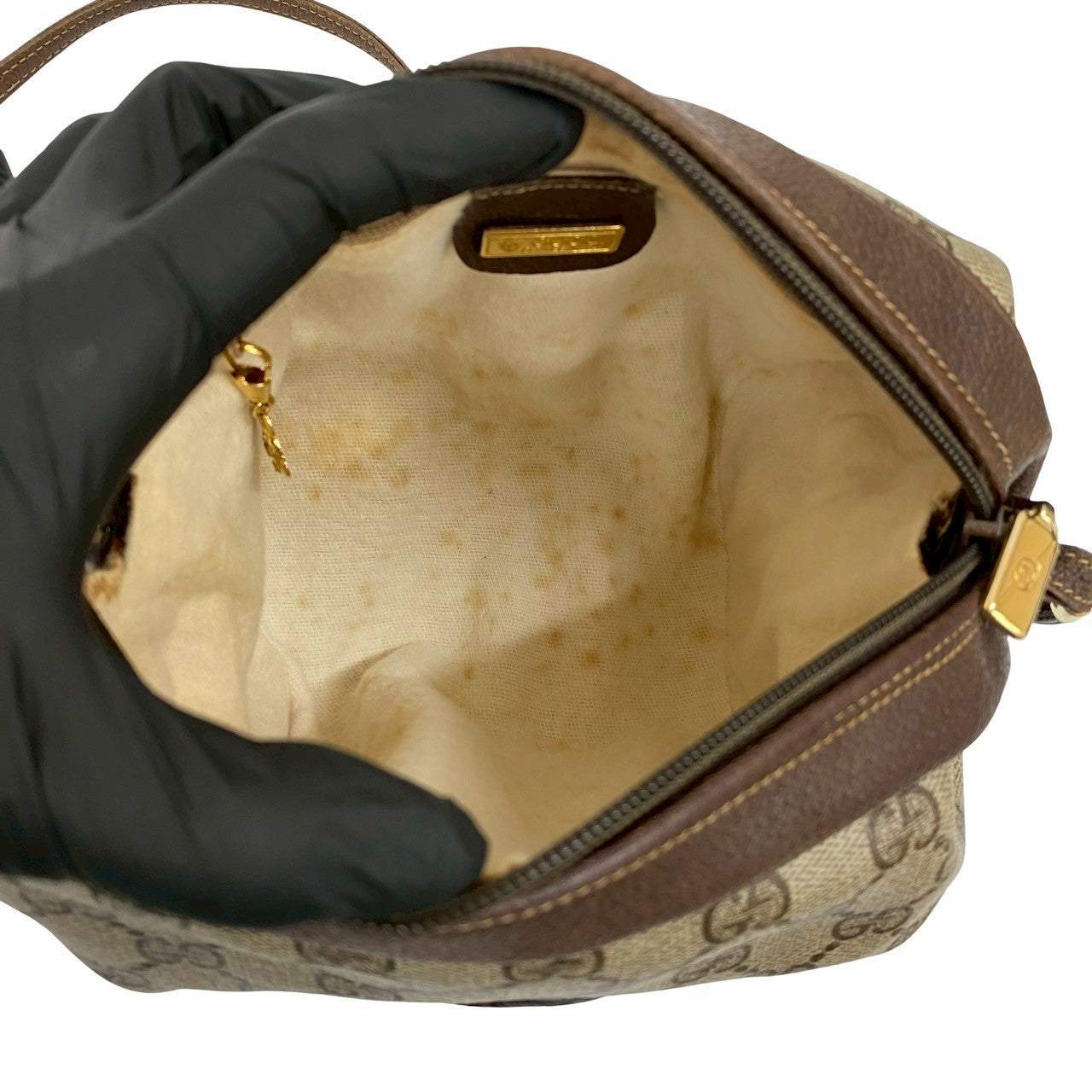 GUCCI Shoulder Bag leather Brown