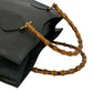GUCCI Handbag leather black Bamboo
