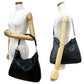 GUCCI Shoulder Bag leather black Bamboo
