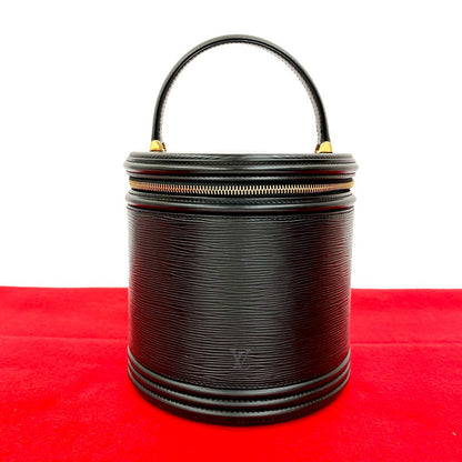 LOUIS VUITTON Handbag leather black Epi