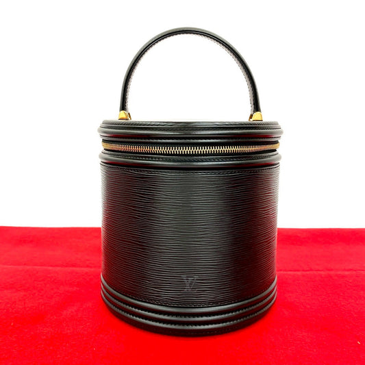 LOUIS VUITTON Handbag leather black Epi