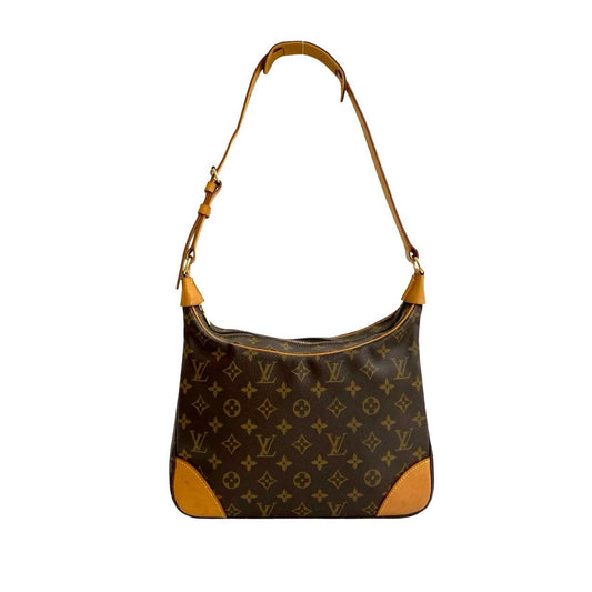LOUIS VUITTON Shoulder Bag leather Brown Monogram Boulogne