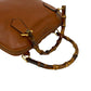 GUCCI Shoulder Bag leather Brown Bamboo