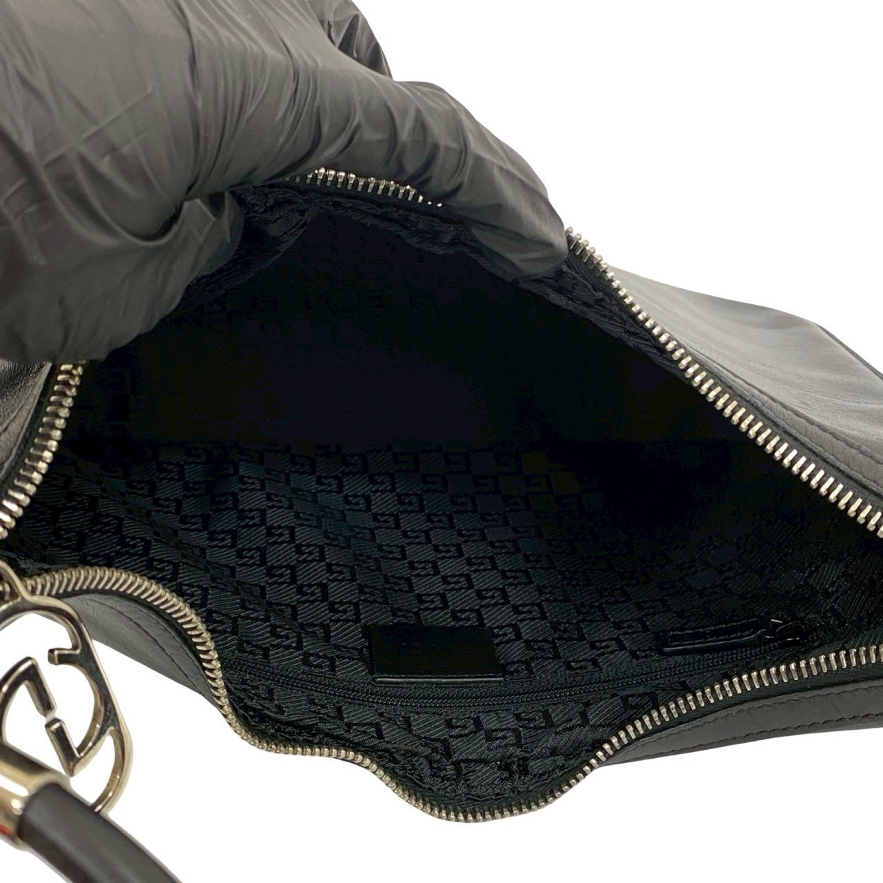 GUCCI Shoulder Bag leather black
