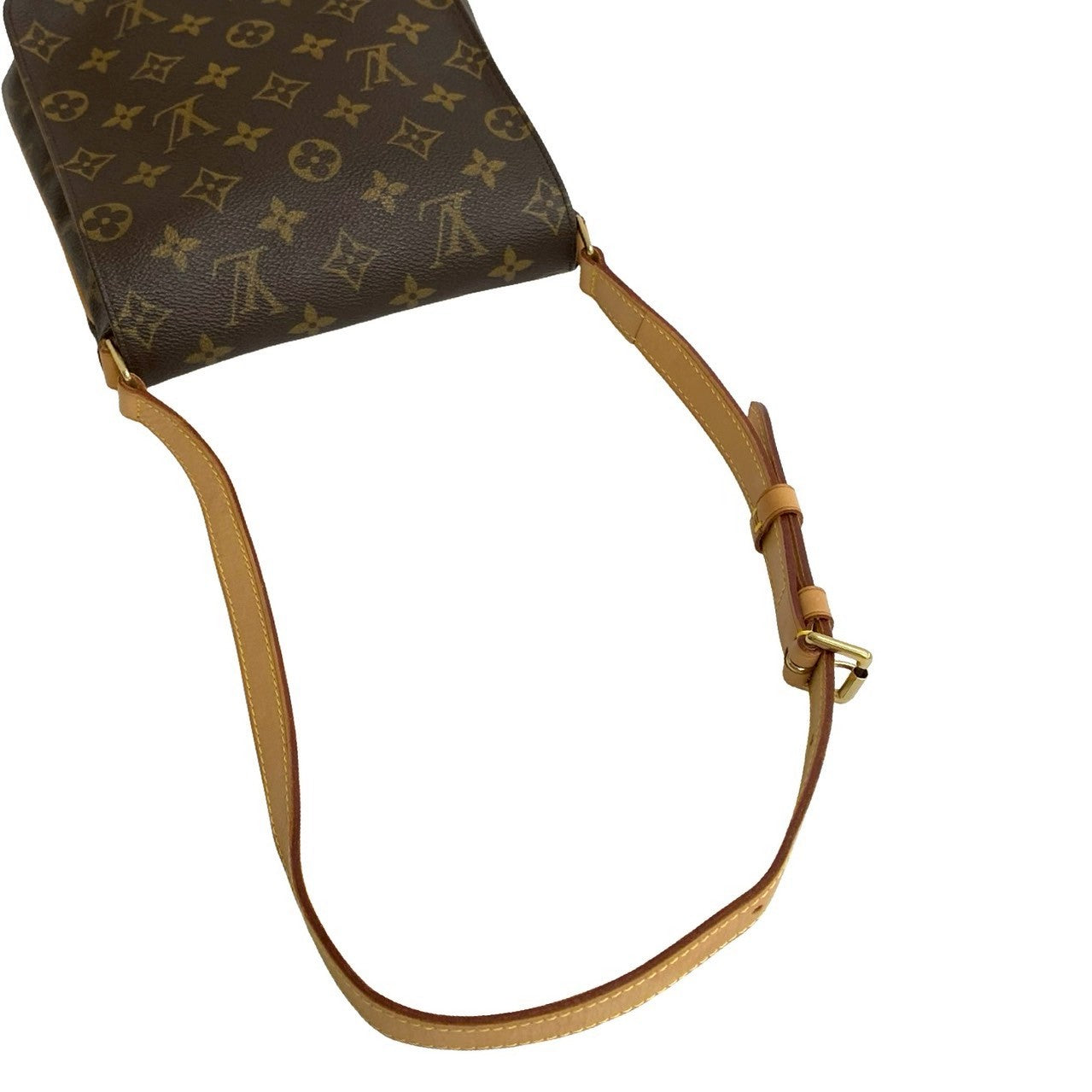 LOUIS VUITTON Shoulder Bag leather Brown Monogram Musette Salsa