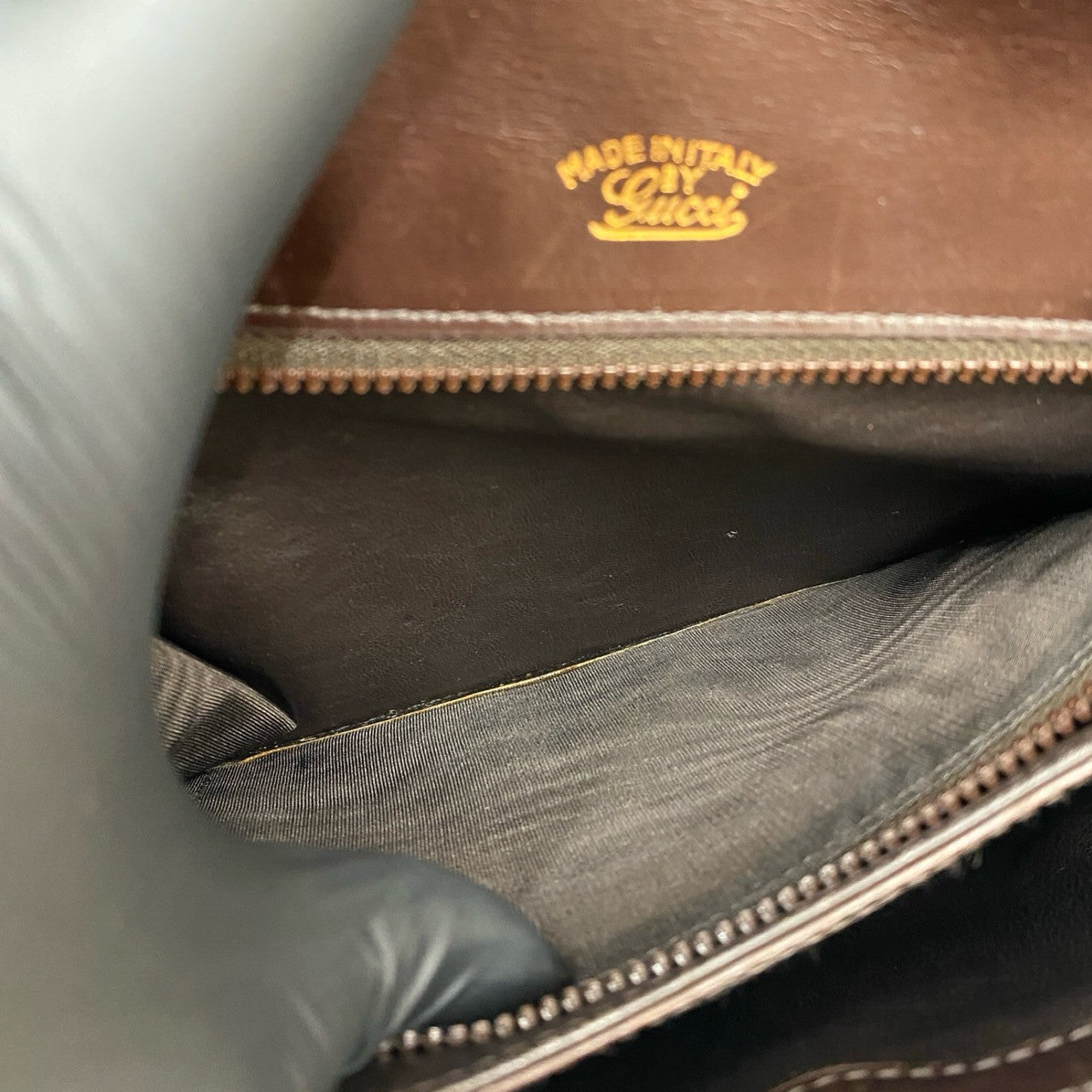 GUCCI Shoulder Bag leather Brown